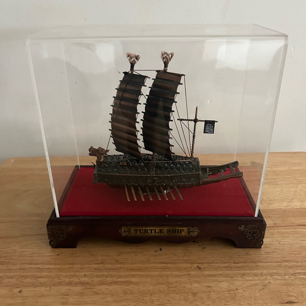 Elegant Bronze Korean Turtle Ship Replica Model